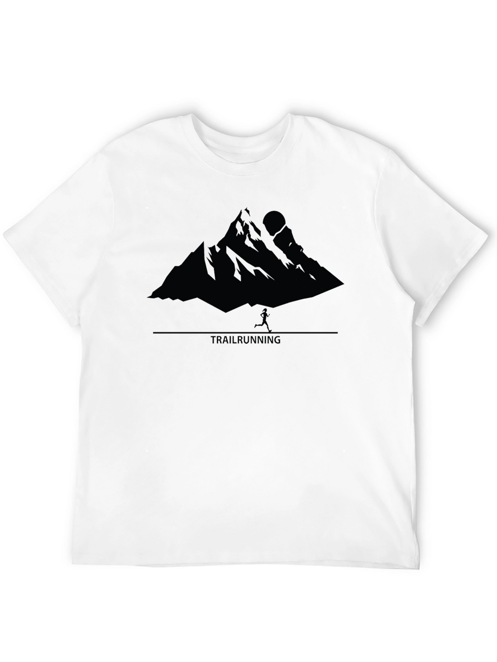 Trail Running Mountain Graphic Tee - Black