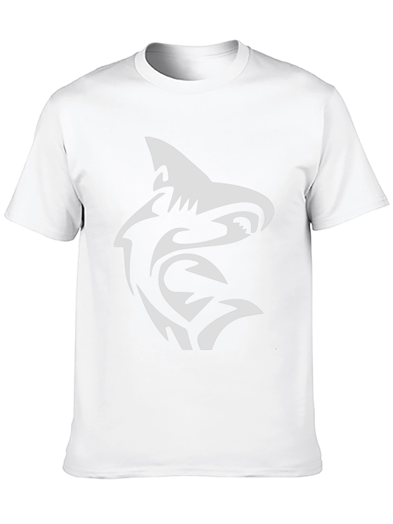Shark Tribal Graphic Black T-Shirt
