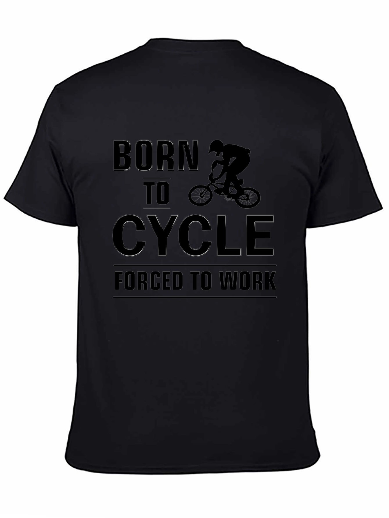 Born to Cycle Black Graphic Tee