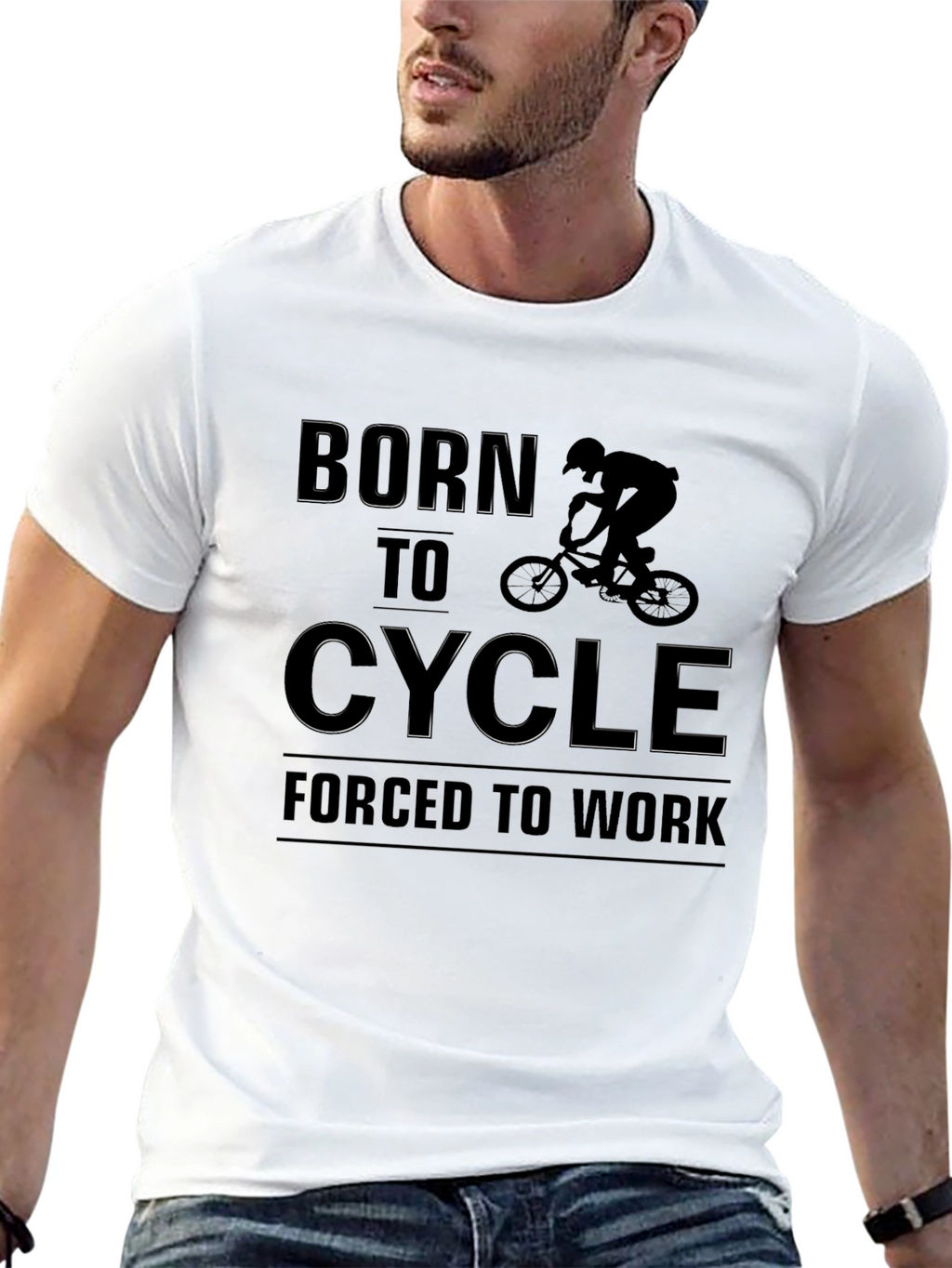 Born to Cycle Black Graphic Tee