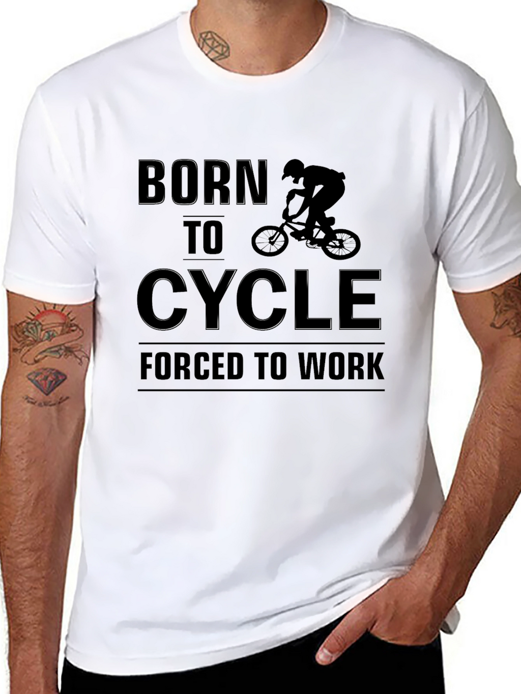 Born to Cycle Black Graphic Tee