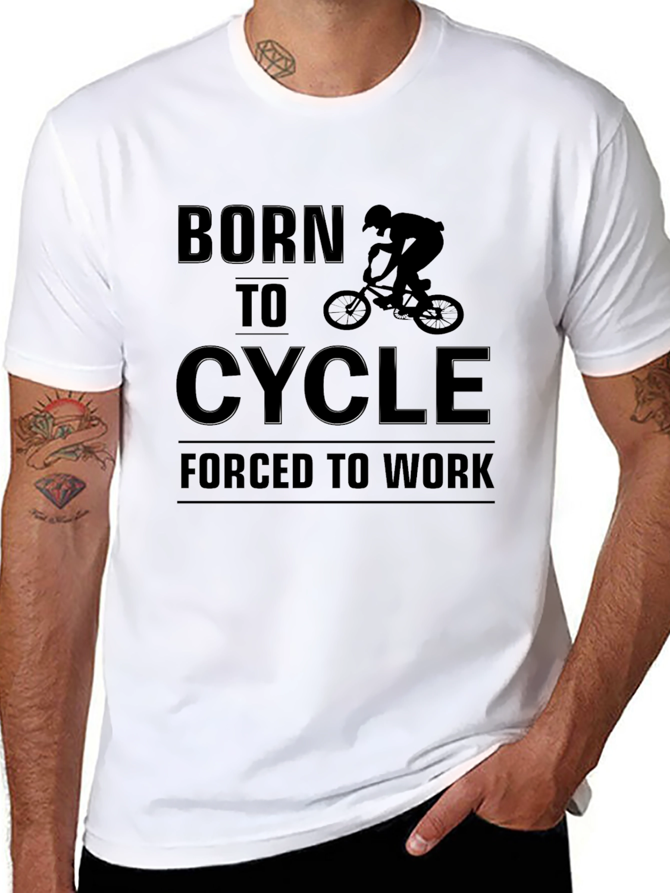 Born to Cycle Black Graphic Tee