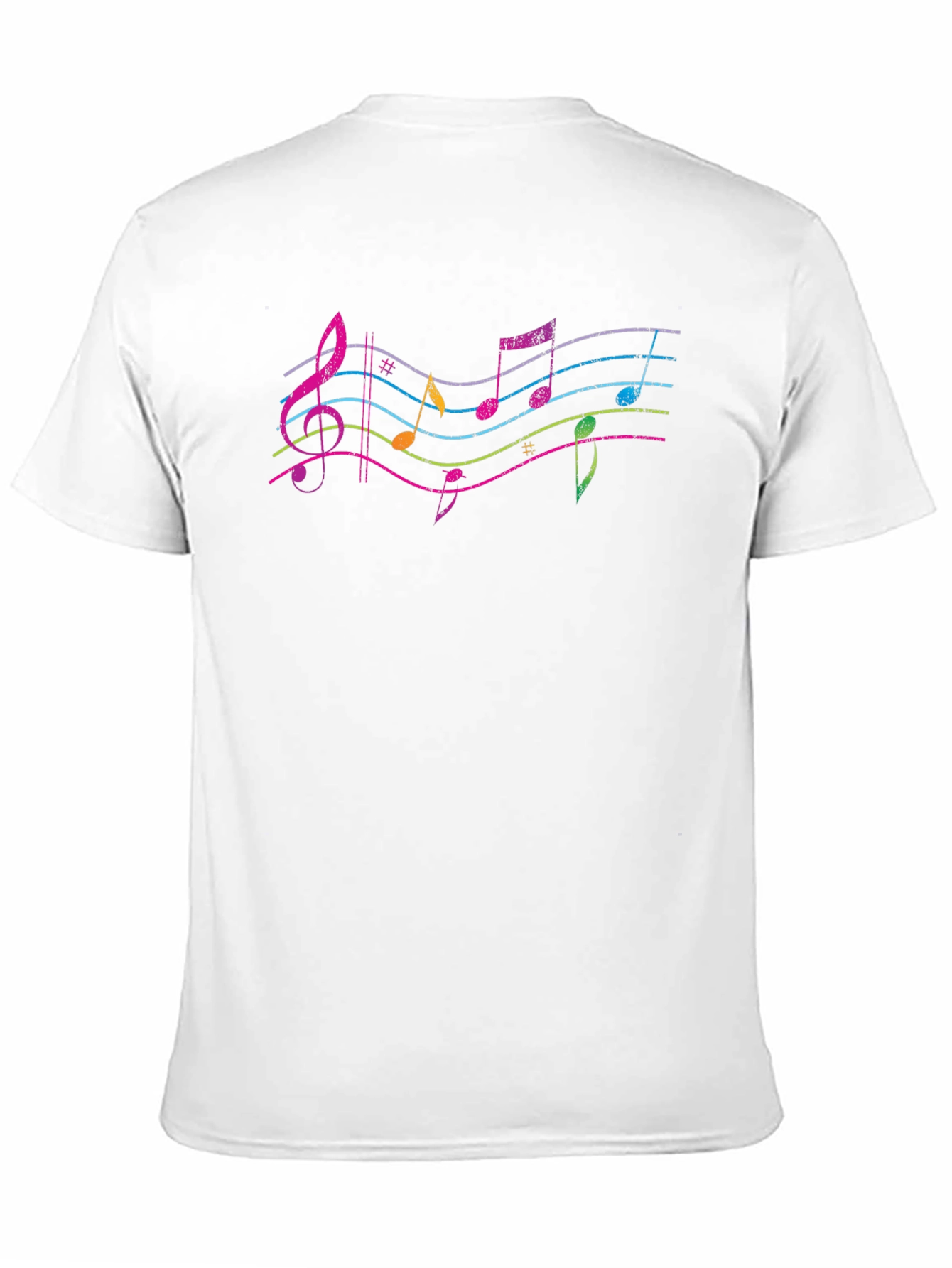 Musical Note Graphic Tee - Black Cotton Shirt