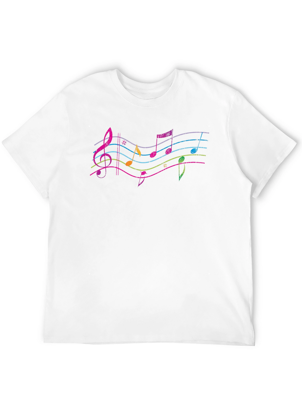 Musical Note Graphic Tee - Black Cotton Shirt