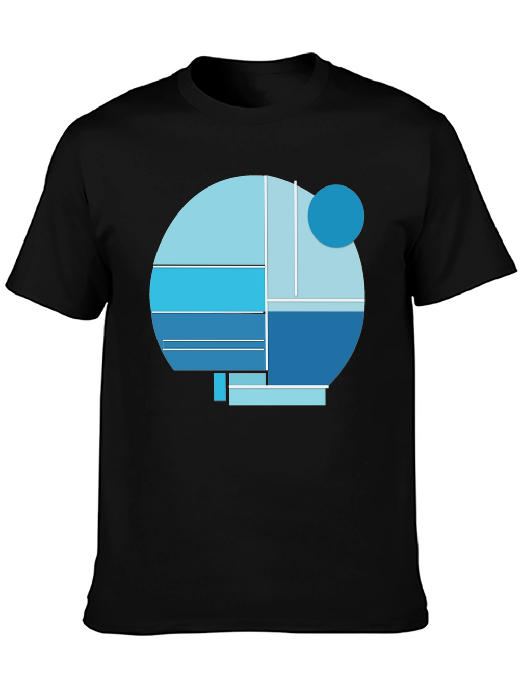 Abstract Geometric Graphic Tee - Modern Design