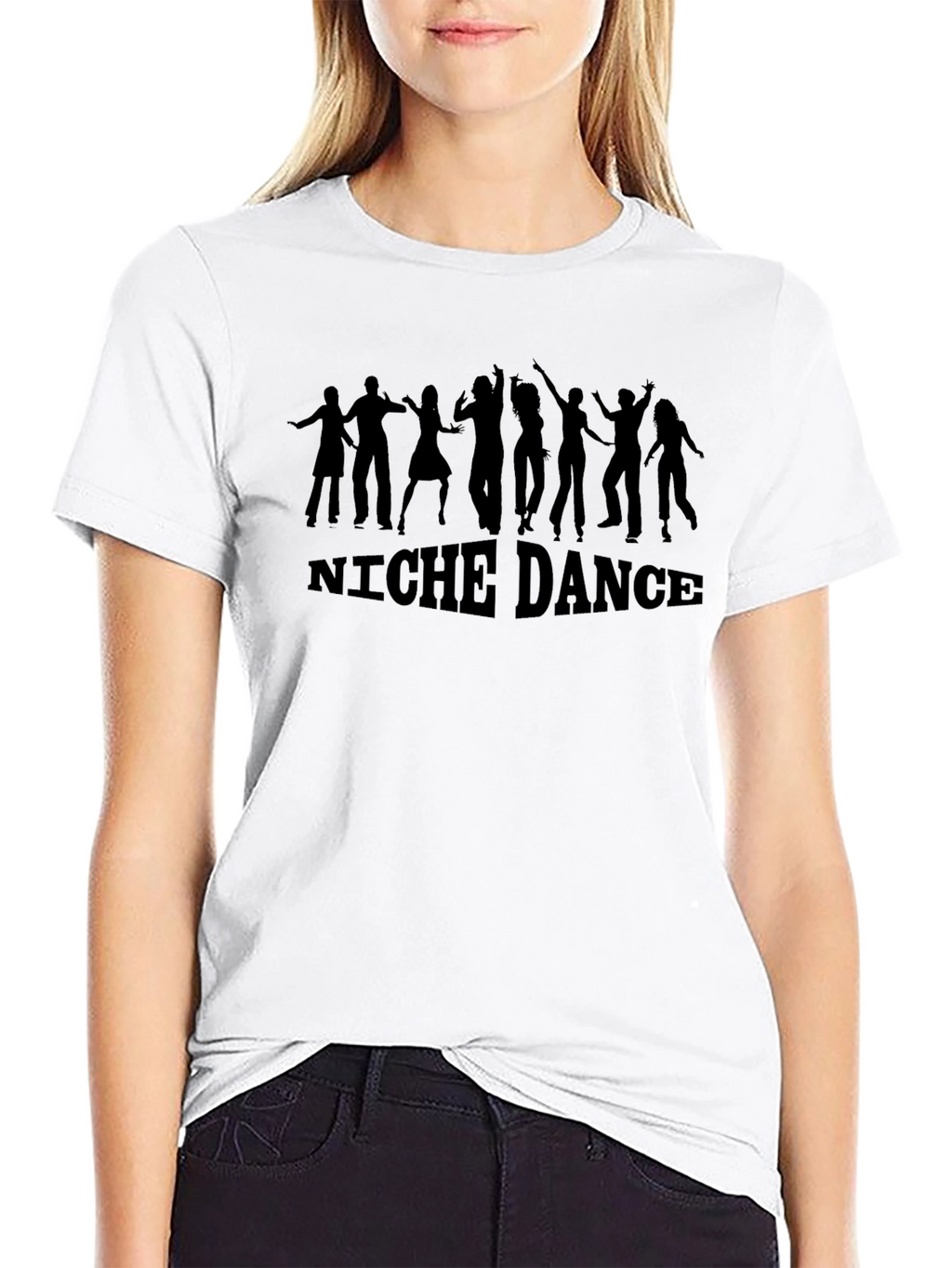Niche Dance Graphic T-Shirt Black