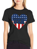 USA Heart Flag Graphic T-Shirt