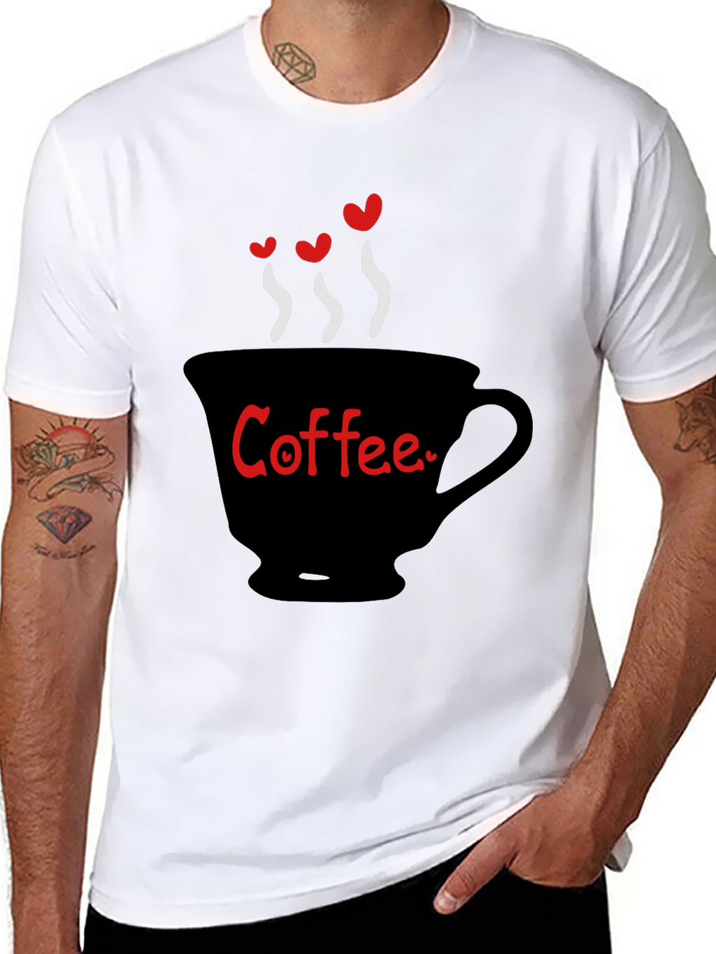 Coffee Lover T-Shirt - Heart Steam Design