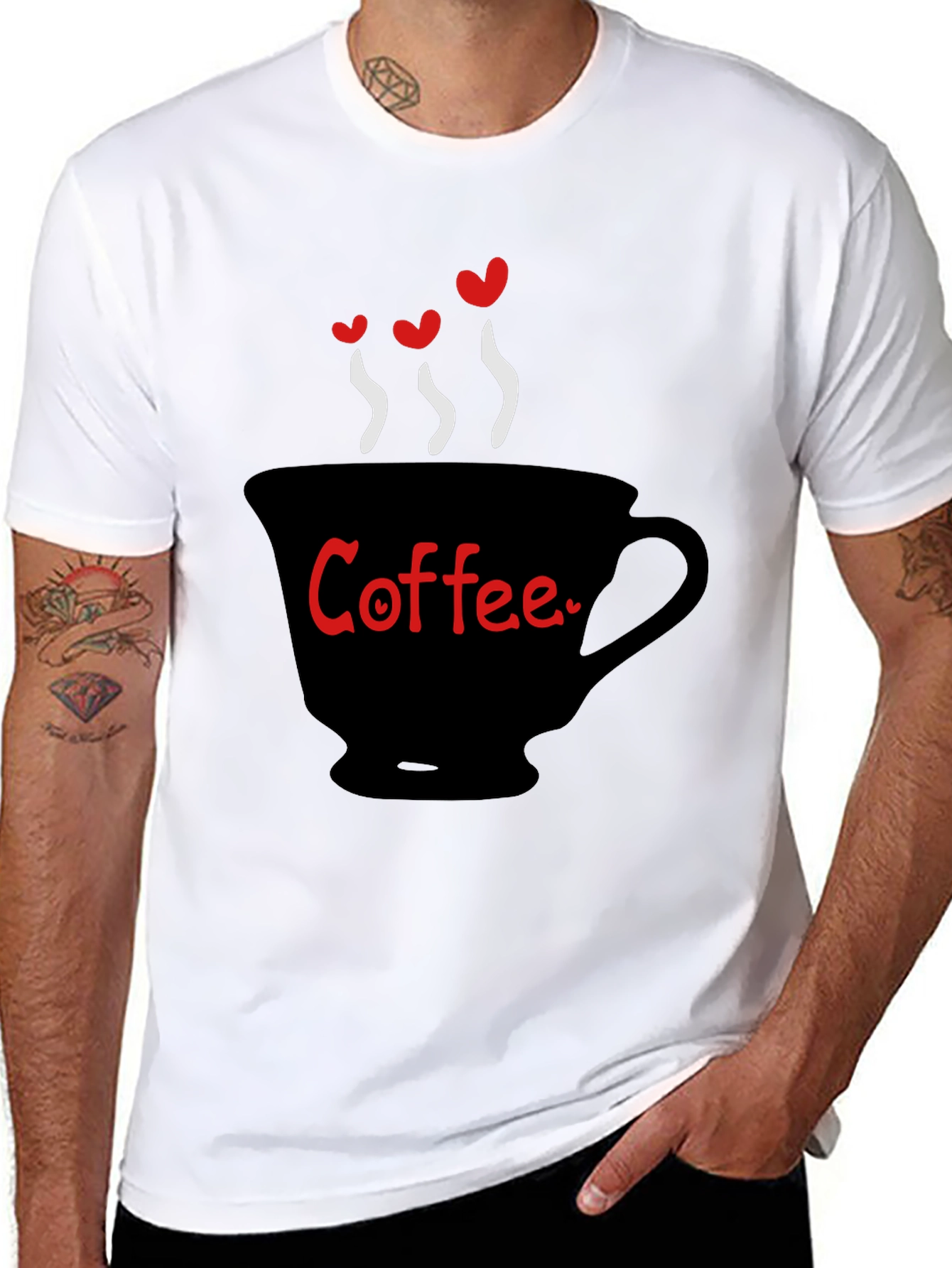 Coffee Lover T-Shirt - Heart Steam Design