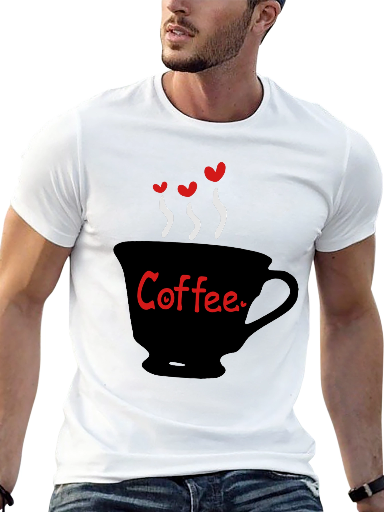 Coffee Lover T-Shirt - Heart Steam Design