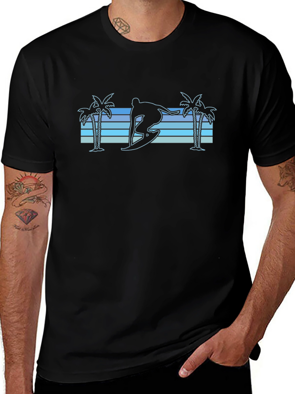 Retro Surfer Graphic T-Shirt