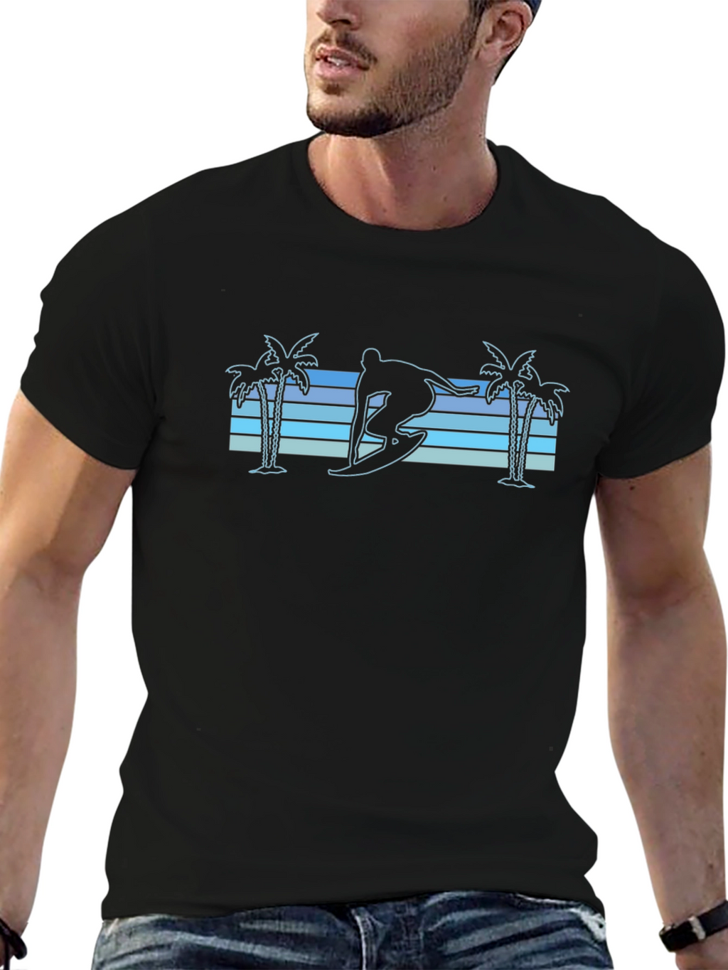 Retro Surfer Graphic T-Shirt