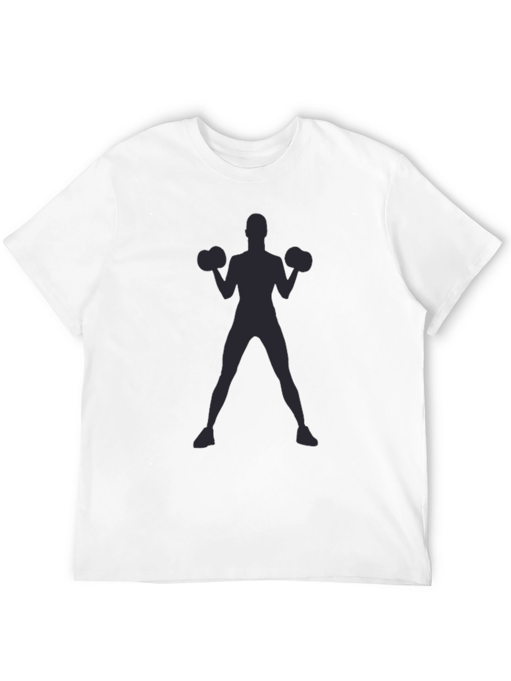 Mens Black Dumbbell Workout Graphic Tee
