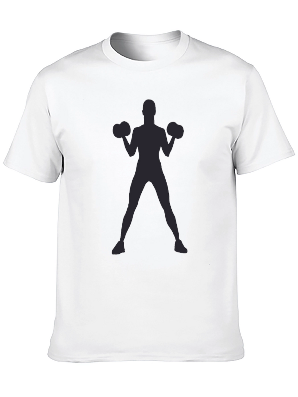 Mens Black Dumbbell Workout Graphic Tee