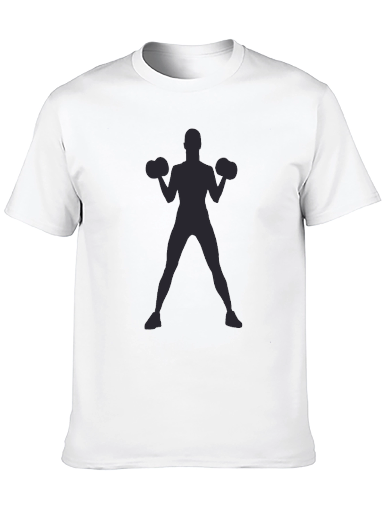 Mens Black Dumbbell Workout Graphic Tee