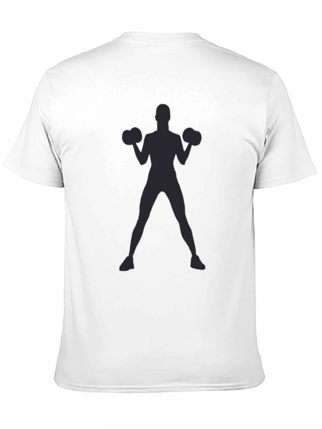 Mens Black Dumbbell Workout Graphic Tee