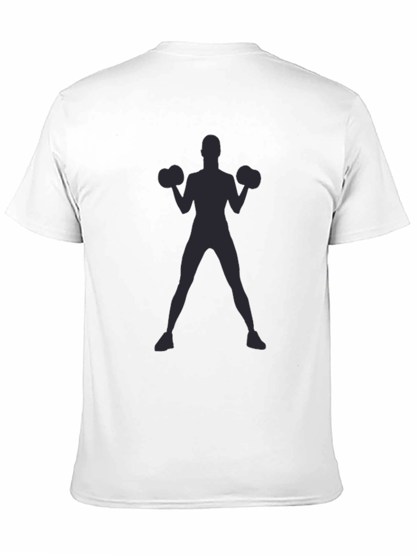 Mens Black Dumbbell Workout Graphic Tee