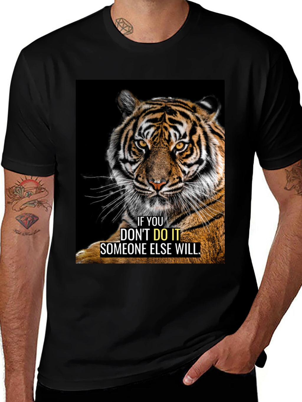 Tiger Graphic Motivational T-Shirt