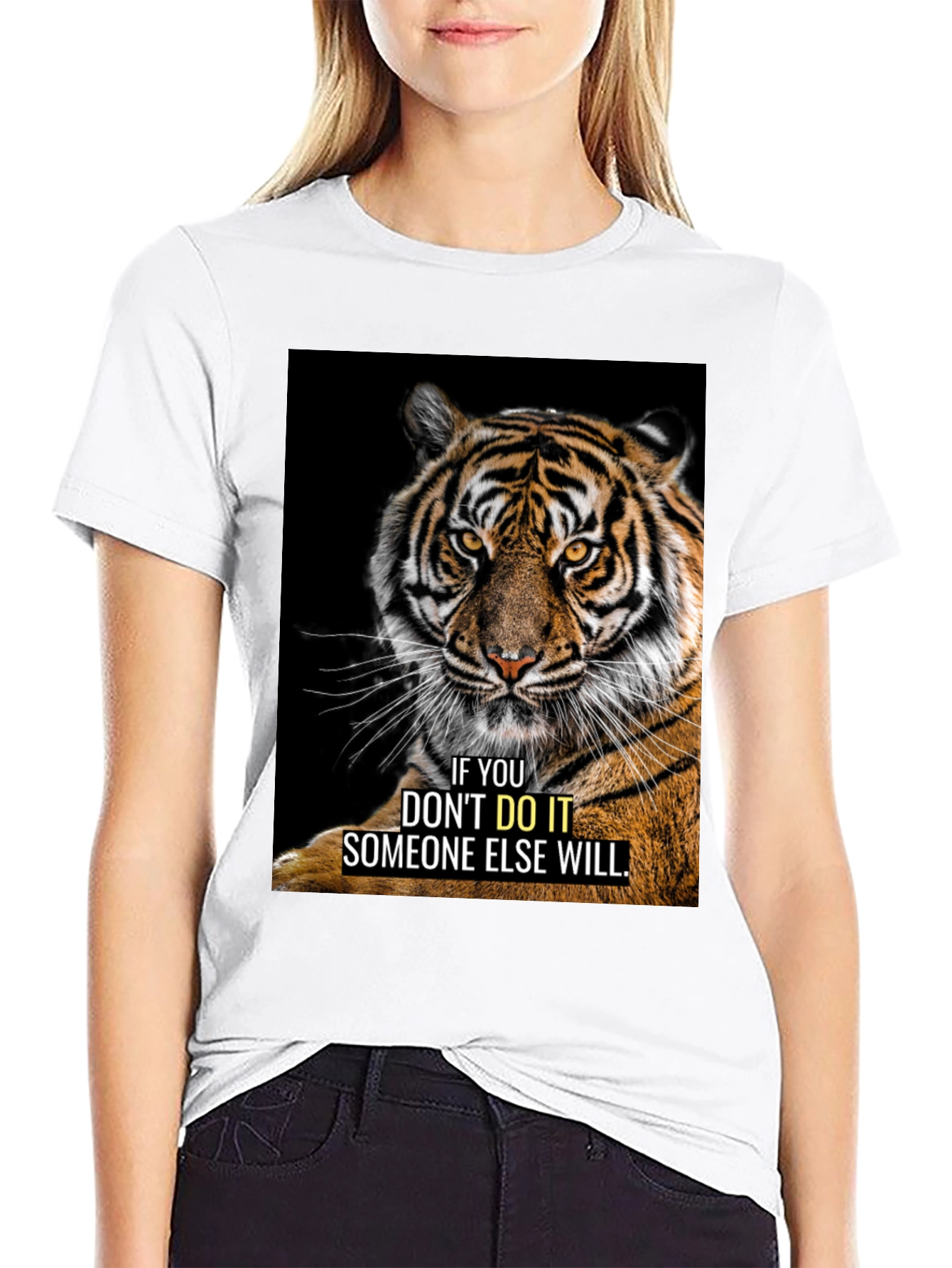 Tiger Graphic Motivational T-Shirt