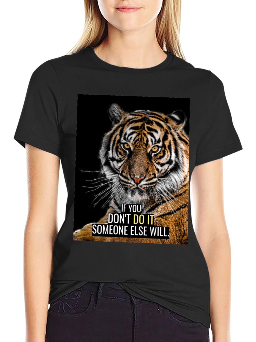 Tiger Graphic Motivational T-Shirt