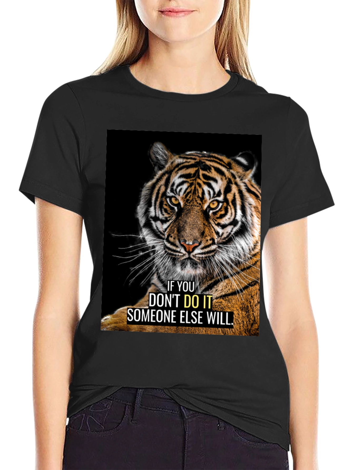 Tiger Graphic Motivational T-Shirt