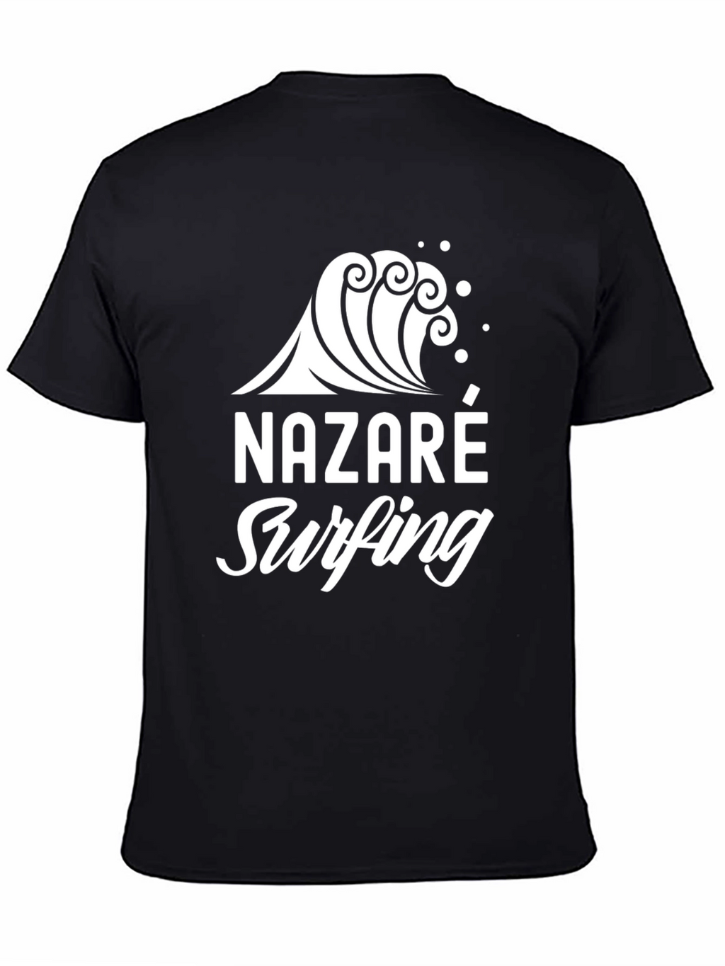 Nazaré Surfing Graphic T-Shirt - Black