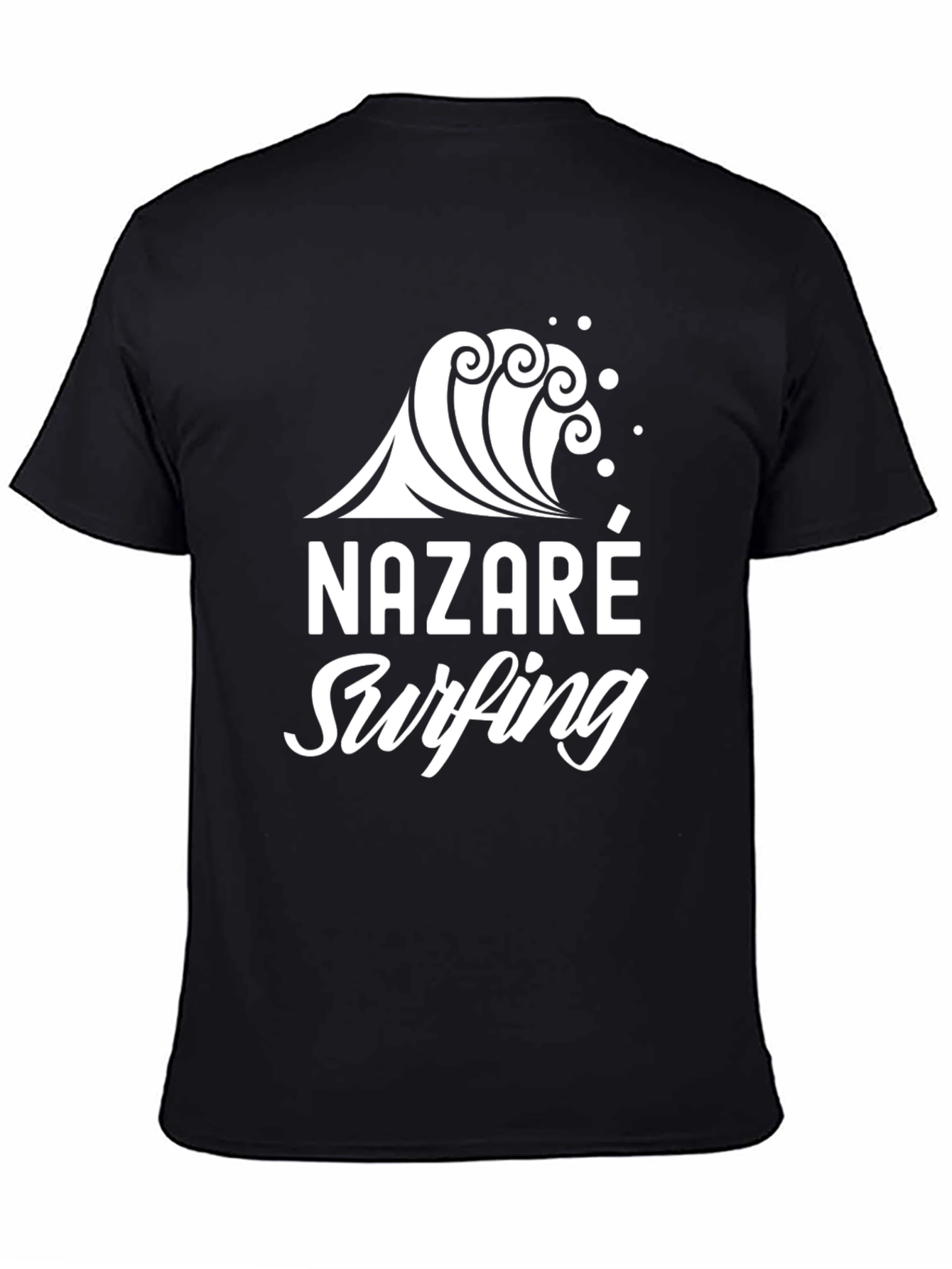 Nazaré Surfing Graphic T-Shirt - Black