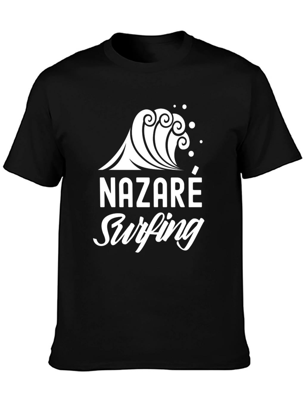 Nazaré Surfing Graphic T-Shirt - Black