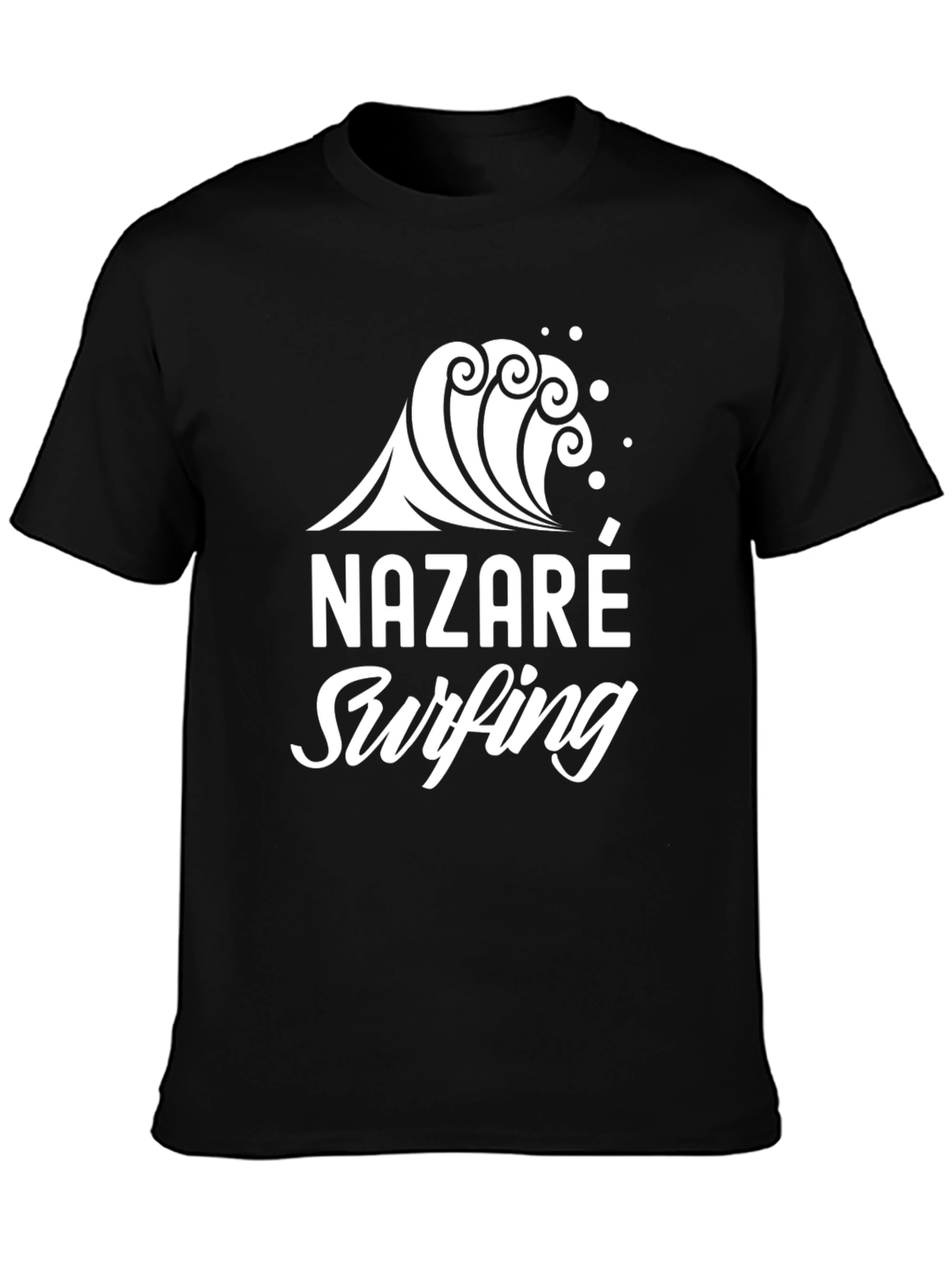 Nazaré Surfing Graphic T-Shirt - Black