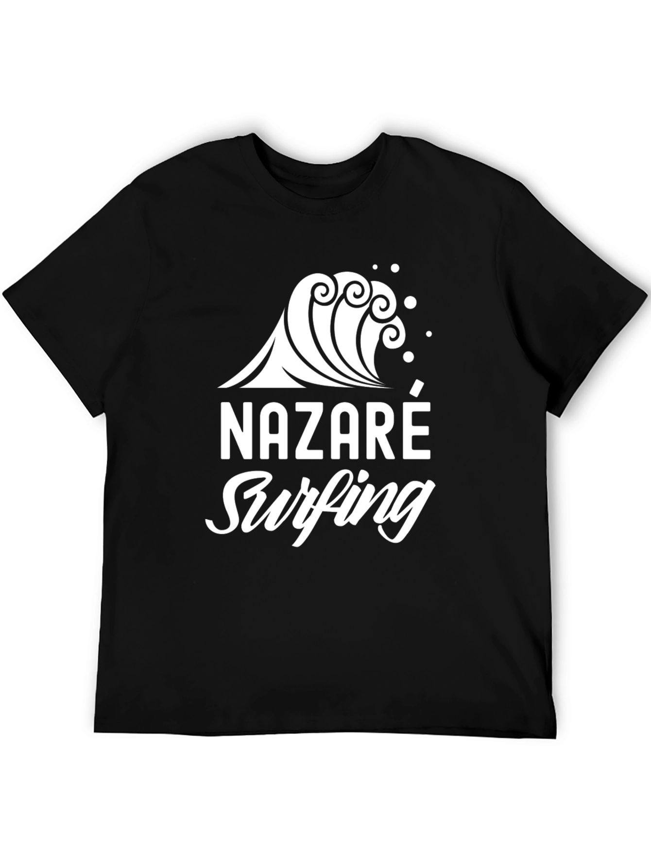Nazaré Surfing Graphic T-Shirt - Black