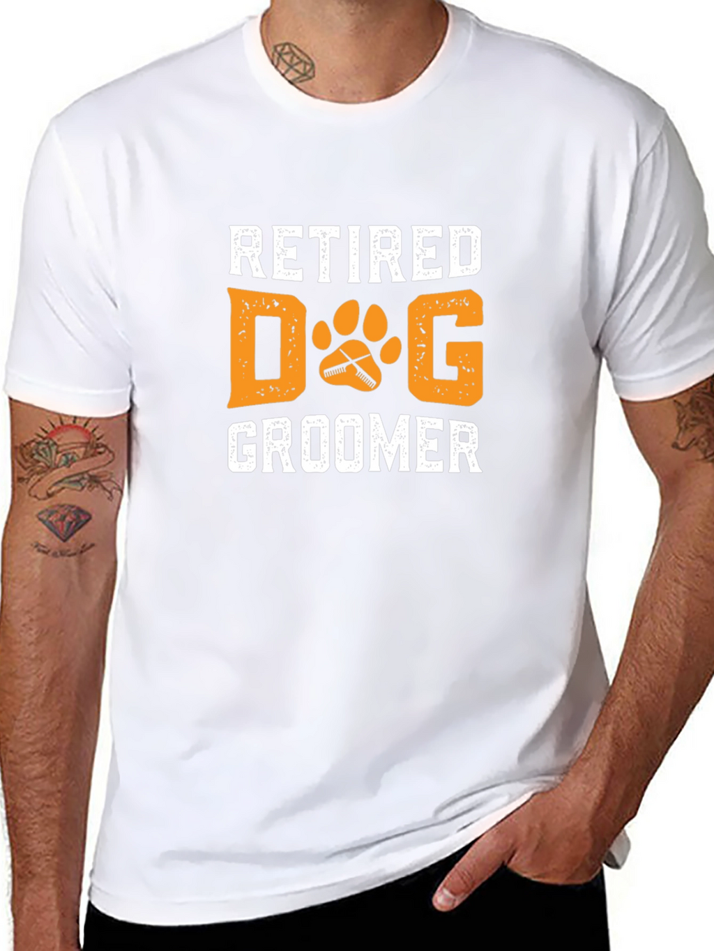 Retired Dog Groomer T-Shirt - Novelty Graphic Tee