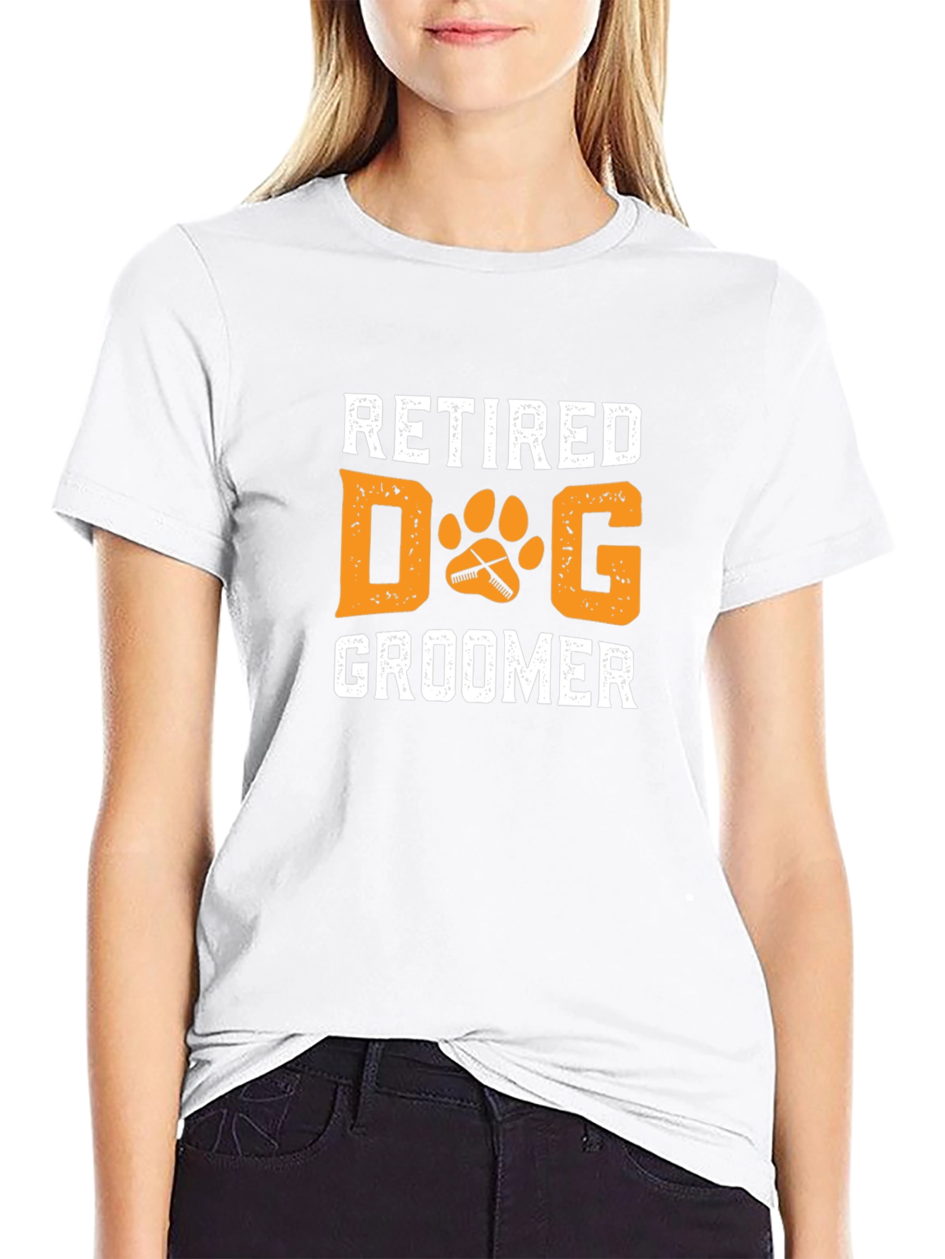 Retired Dog Groomer T-Shirt - Novelty Graphic Tee