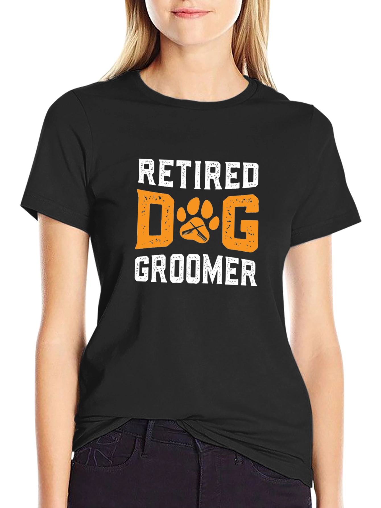 Retired Dog Groomer T-Shirt - Novelty Graphic Tee