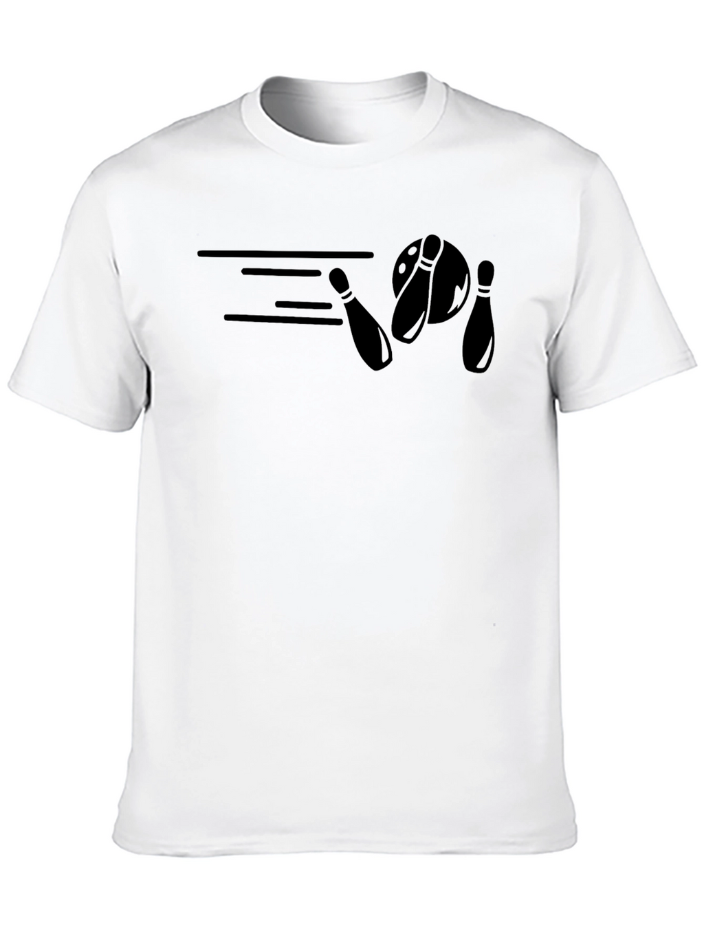 Bowling Strike Graphic Tee - Classic Black