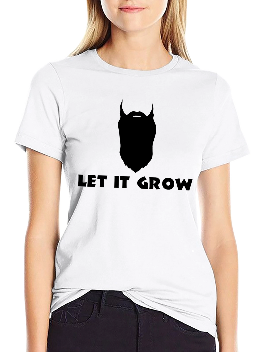 Let it Grow Beard Graphic Tee - Black