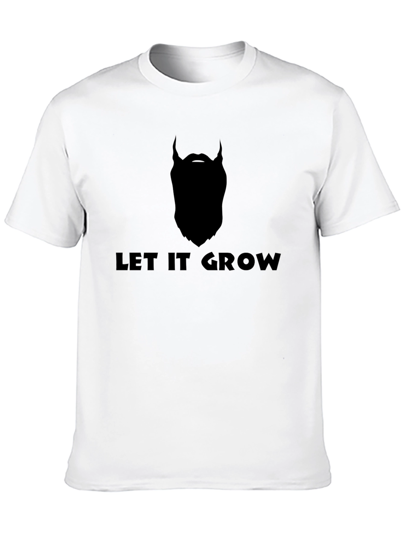 Let it Grow Beard Graphic Tee - Black