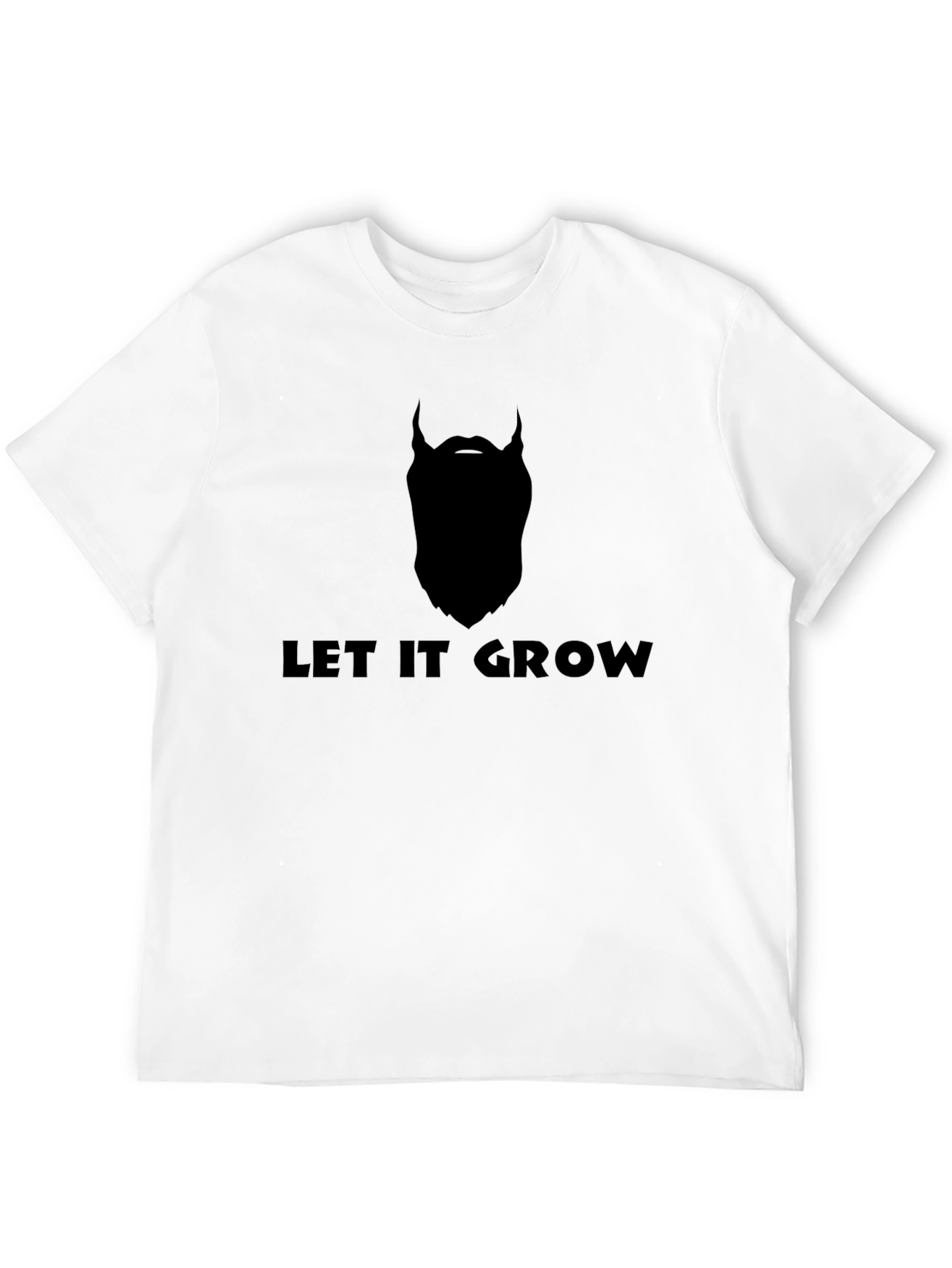 Let it Grow Beard Graphic Tee - Black