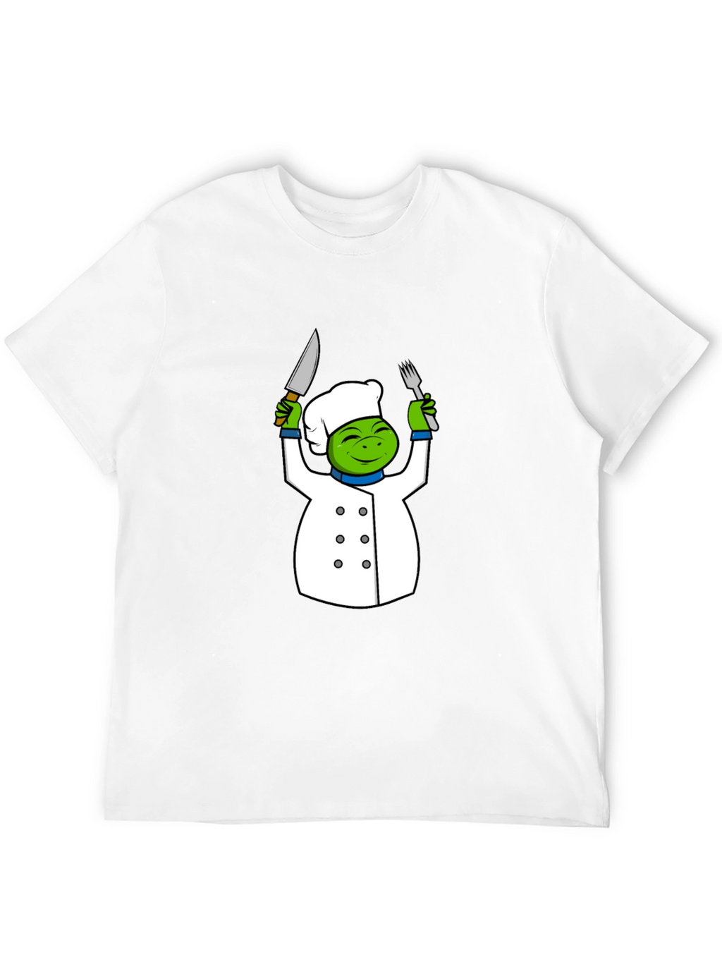 Chef Frog Graphic T-Shirt - Funny Cartoon Cook Tee