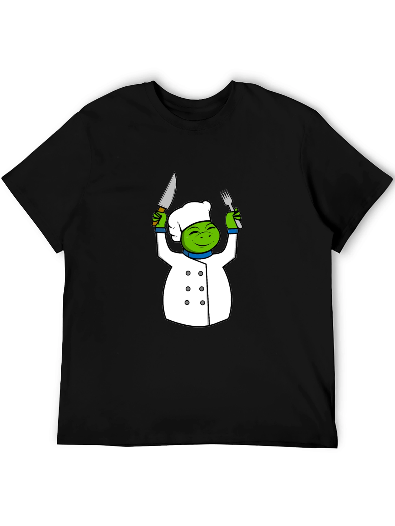 Chef Frog Graphic T-Shirt - Funny Cartoon Cook Tee