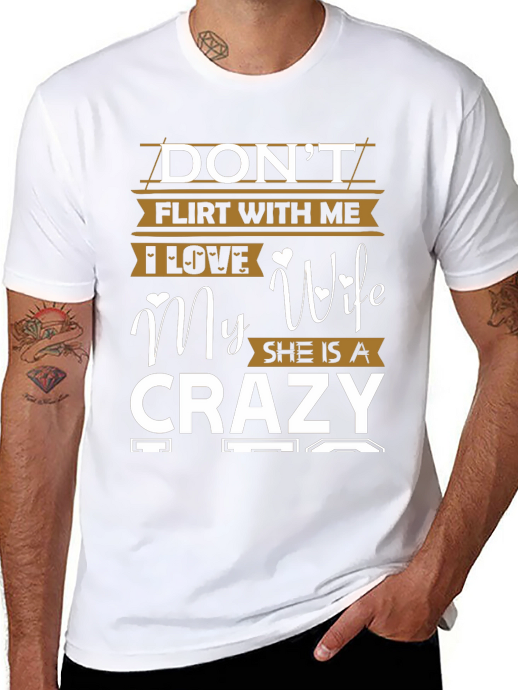 Dont Flirt With Me Crazy Wife Graphic Tee