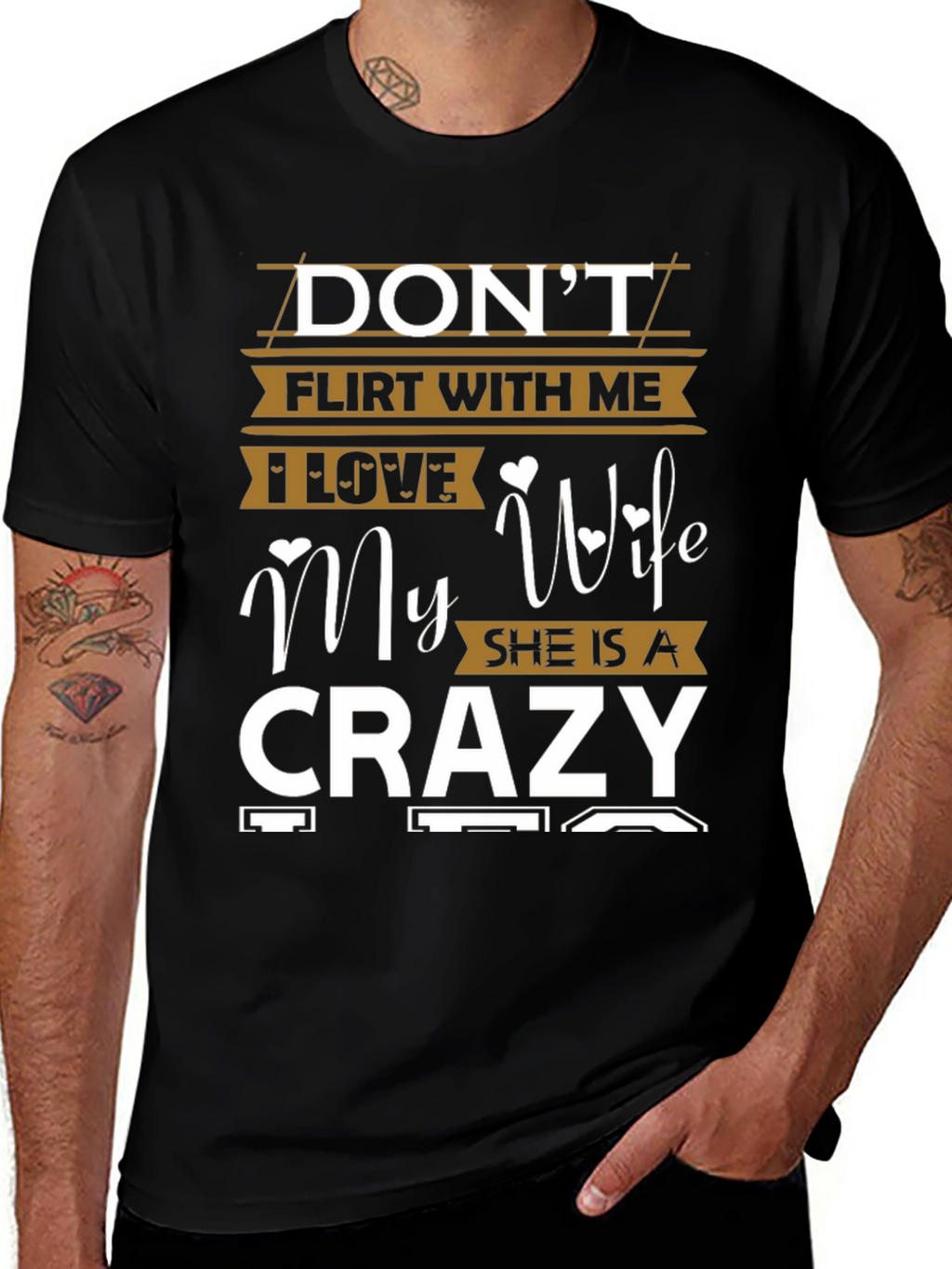 Dont Flirt With Me Crazy Wife Graphic Tee