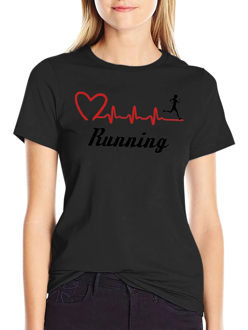 Running Heartbeat T-Shirt: Love to Run!