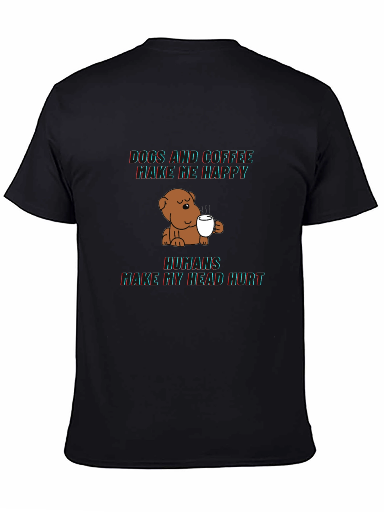 Dogs and Coffee Graphic Tee - Funny Novelty Shirt