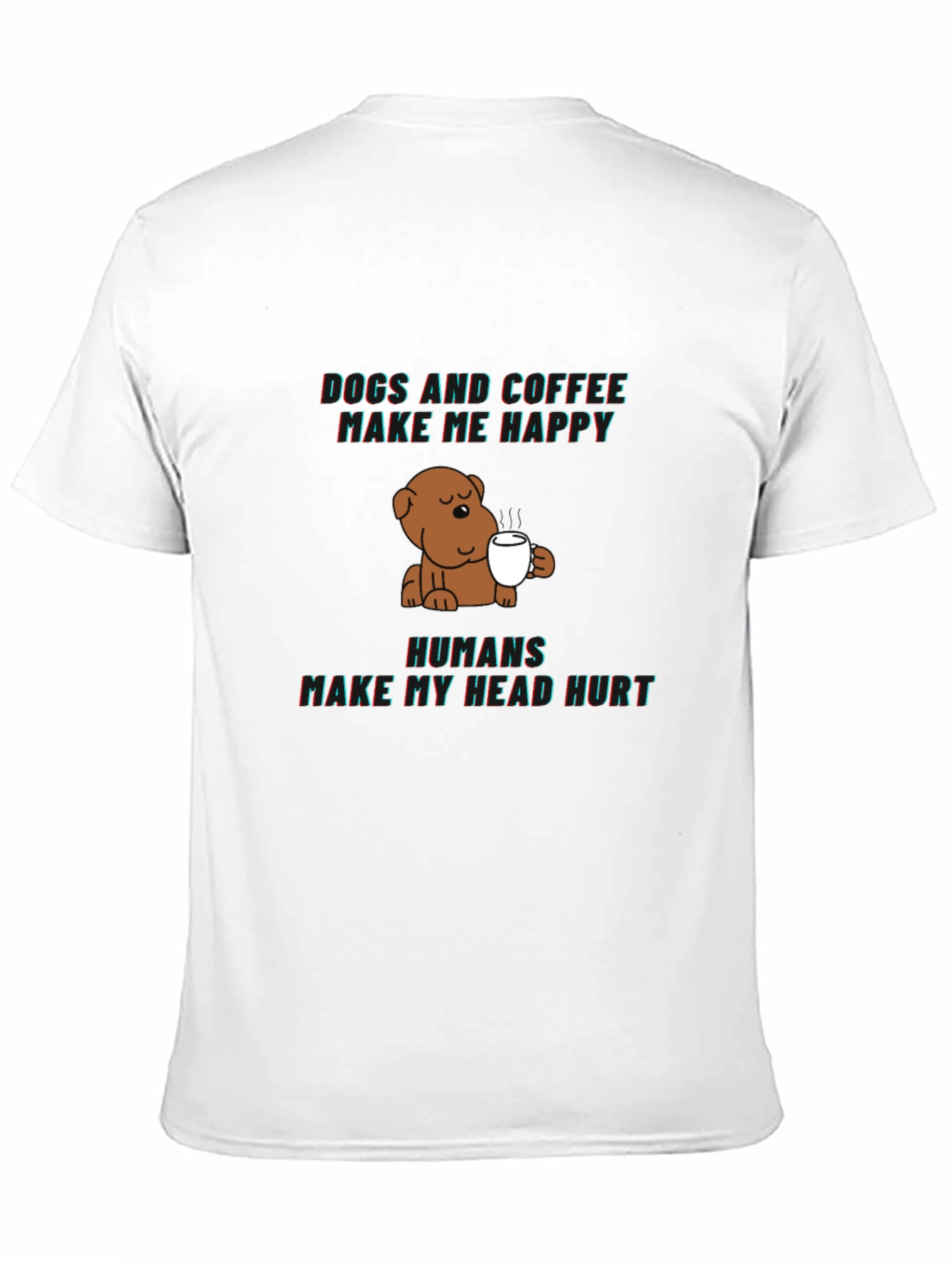 Dogs and Coffee Graphic Tee - Funny Novelty Shirt