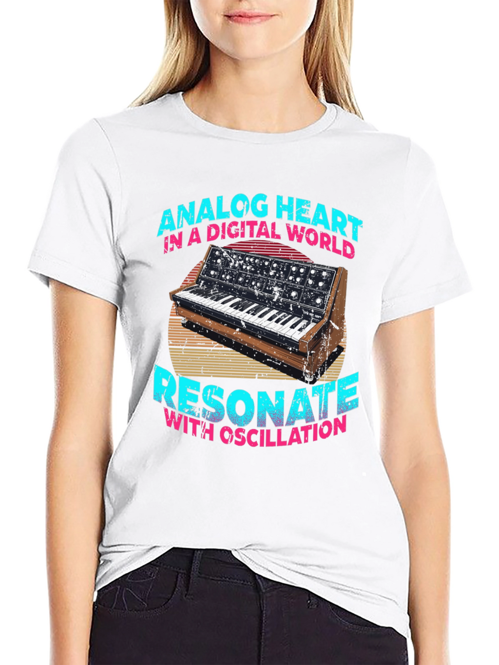 Analog Heart T-Shirt: Digital World Resonate with Oscillation