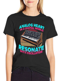 Analog Heart T-Shirt: Digital World Resonate with Oscillation