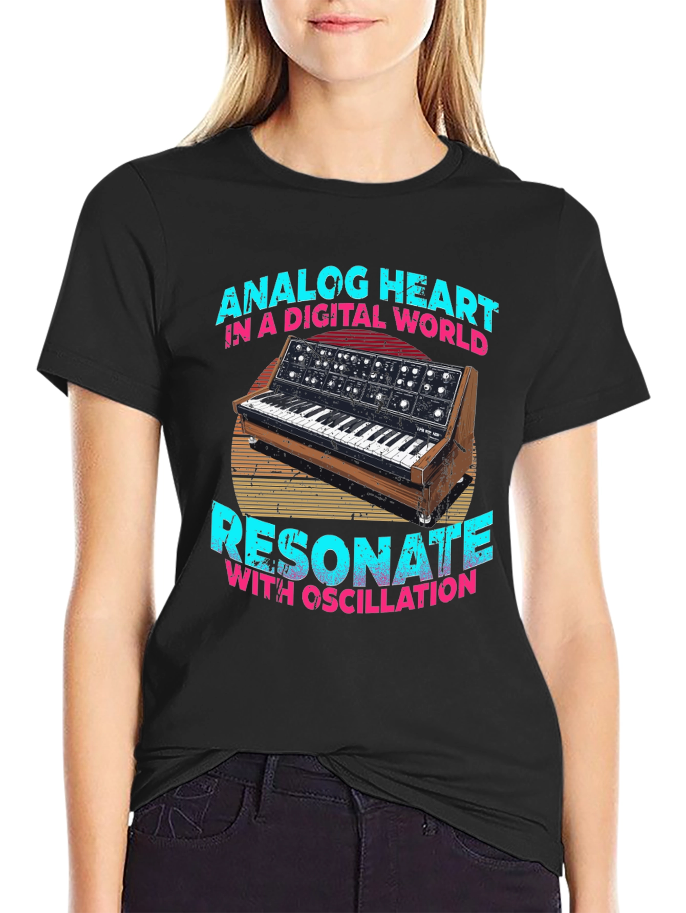Analog Heart T-Shirt: Digital World Resonate with Oscillation