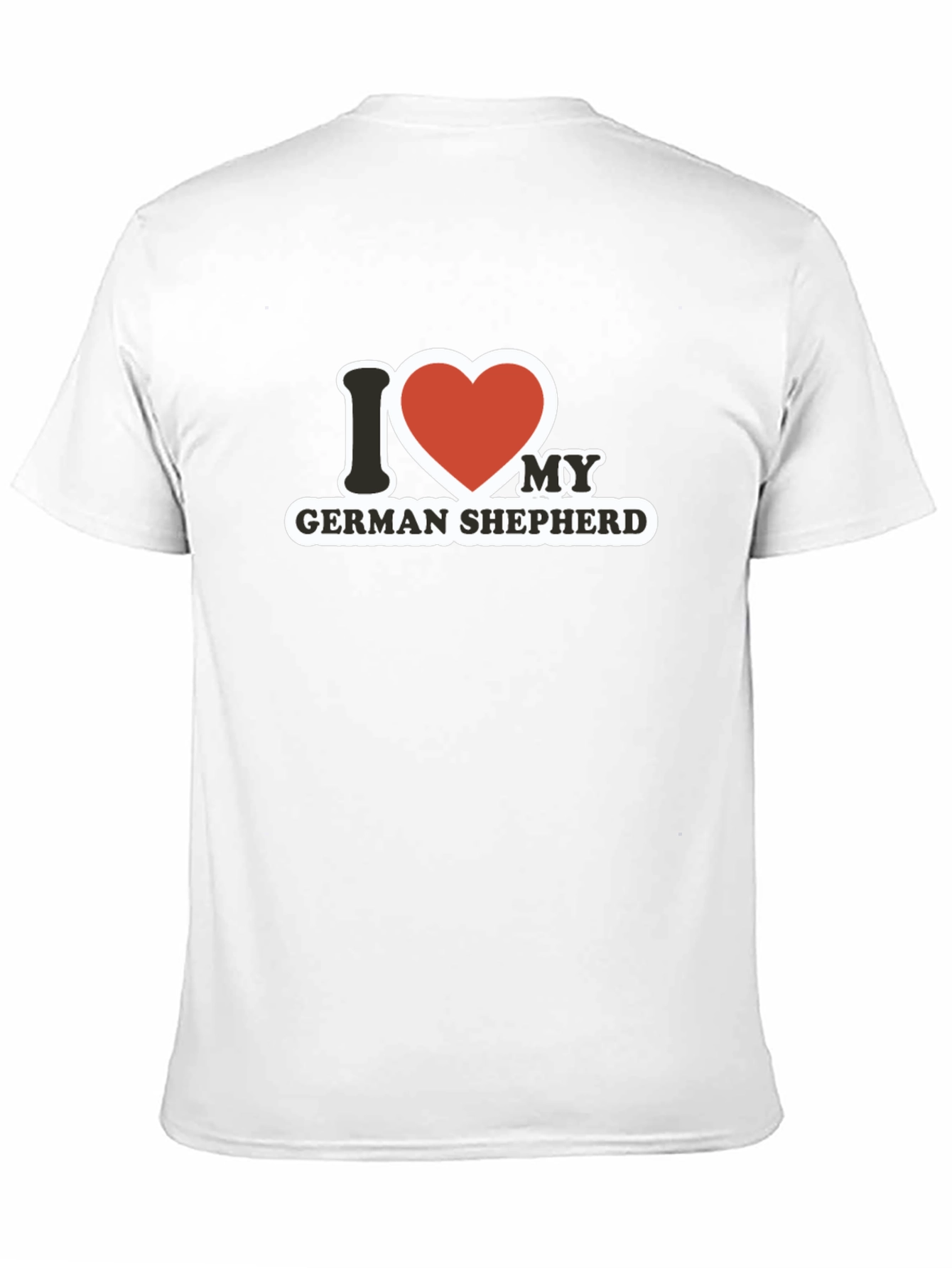 I Love My German Shepherd Black T-Shirt