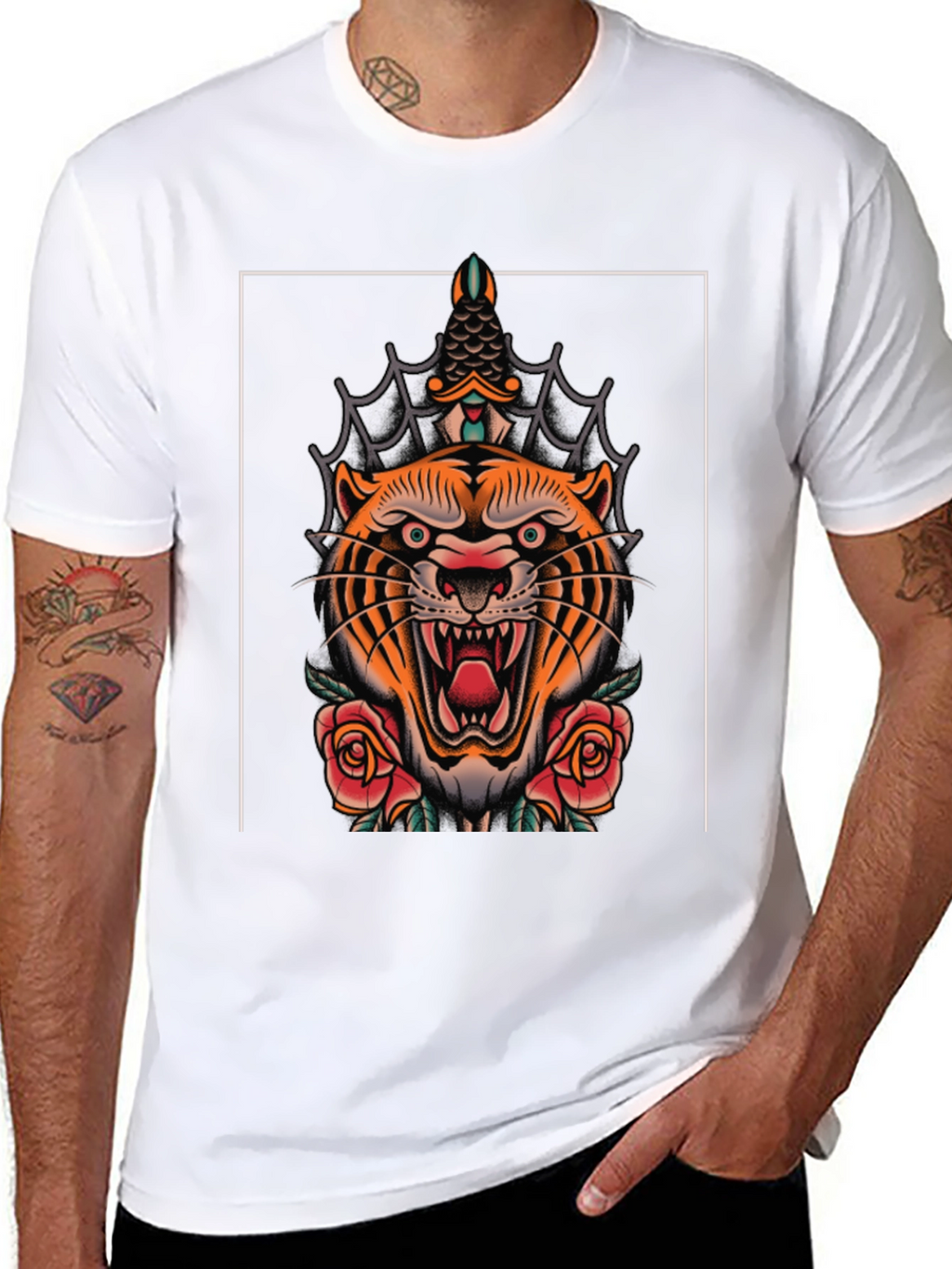 Tiger & Dagger Graphic Tee - Bold Style