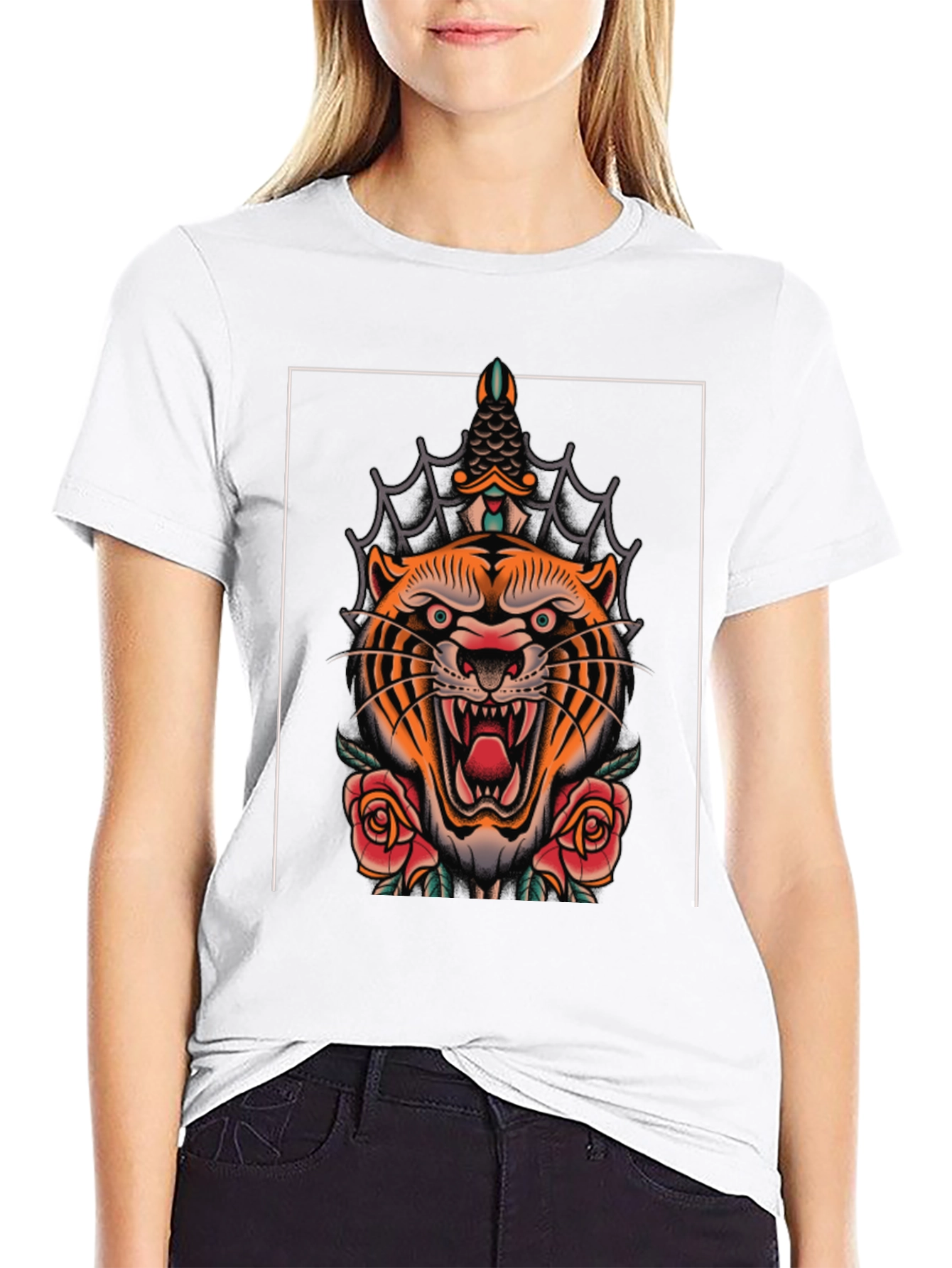 Tiger & Dagger Graphic Tee - Bold Style